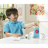 Melissa & Doug Bundle Includes 2 Items Press and Serve Wooden Waffle Set (23 pcs) - Play Food and Kitchen Accessories 11-Piece Brew and Serve Wooden Coffee Maker Set