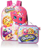Shopkins Little Girls Backpack with Lunch, Pink, One Size