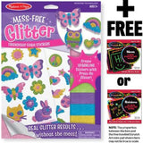 Melissa & Doug Friendship Foam Stickers - Mess Free Glitter Series + FREE Scratch Art Mini-Pad Bundle [95006]