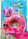 Barbie Outdoor Furniture Set with Donut Floatie (Really Floats), Water-Squirting Puppy Toy and 8 Themed Accessories