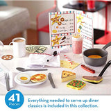 Melissa & Doug Star Diner Restaurant Play Set (Toy Diner Set, 41 Pieces, Great Gift for Girls and Boys - Best for 3, 4, 5 Year Olds and Up)