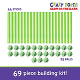 Everest Toys Crazy Forts, Glow in the Dark, 69 pieces