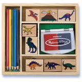 Melissa & Doug Dinosaur Stamp Set + Rainbow Stamp PAD