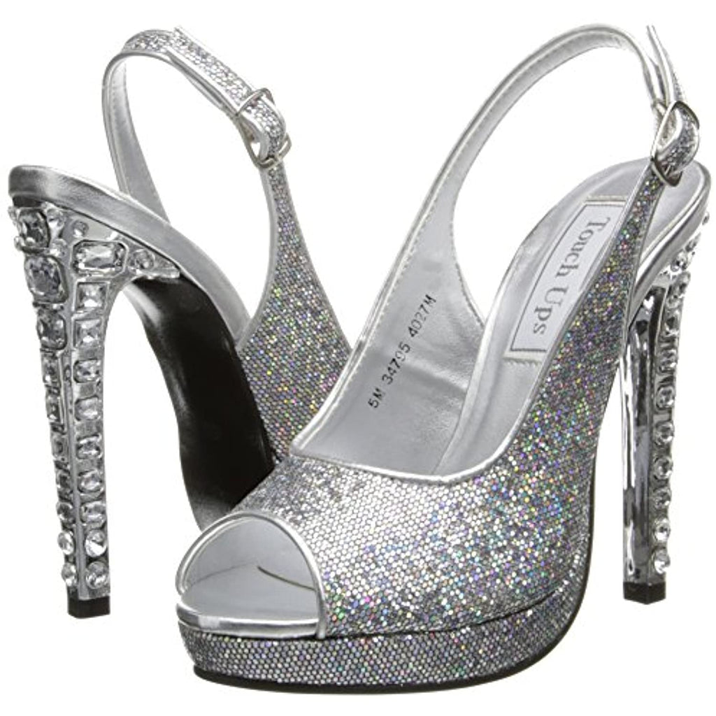 Touch Ups Women's Cupid Platform Pump,Silver,5.5 M US