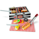 Melissa & Doug Grill & Serve BBQ Set: Wooden Play Food Set & 1 Scratch Art Mini-Pad Bundle (09280)