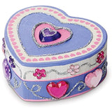 Melissa & Doug Heart Box Decorate-Your-Own Kit + Free Scratch Art Mini-Pad Bundle [88503]