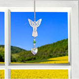 Woodstock Chimes BAAU Rainbow Makers Crystal Suncatcher, Birthstone Angel - August