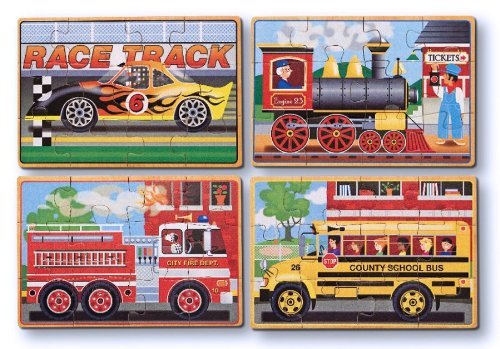 Melissa & Doug Vehicle Puzzles in a Box