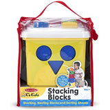 Melissa & Doug K's Kids Stacking Blocks + Free Scratch Art Mini-Pad Bundle [91701]