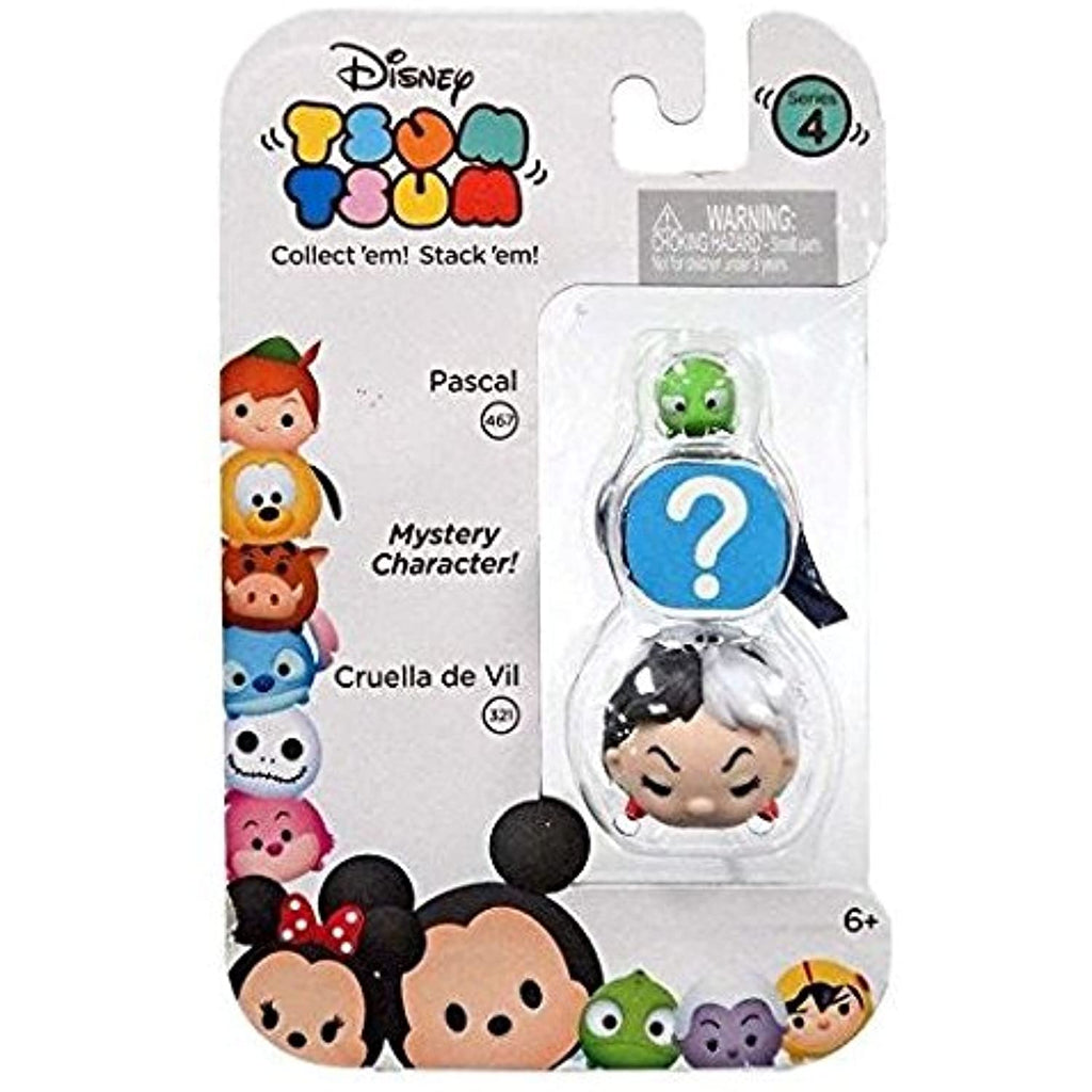 Disney Tsum Tsum Series 4 Pascal & Cruella de Vil 1" Minifigure 3-Pack
