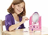 Melissa & Doug Decorate-Your-Own Wooden Vanity Craft Kit With Mirror and Storage Drawer