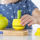 Guidecraft Fruit Stacking, Manipulative Toddler Toy - Kids Early Learning Development Toys