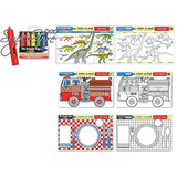 Melissa & Doug Common Knowledge I Write-a-Mat w/ Crayon Bundle for Ages 3+: Dinosaurs, Fire Engine, Set the Table - The Straight Edge Series