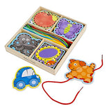 Melissa & Doug Alphabet Wooden Lacing Cards With Double-Sided Panels and Matching Laces