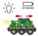 BRIO World 33214 - Freight Battery Engine - 1 Piece Wooden Toy Train Set for Kids Age 3 and Up