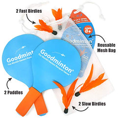 VIAHART Goodminton | The World's Easiest Racket Game | an Indoor Outdoor Year-Round Fun Paddle Game Set for Boys, Girls, and People of All Ages