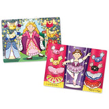 Melissa & Doug Mix 'n Match Dress-Up Wooden Peg Puzzles Set - Princess and Ballerina