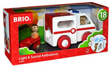 Brio World - 30381 My Home Town Light & Sound Ambulance | 4Piece Toy for Kids Ages 18 Months & Up, 63038100
