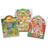 Melissa & Doug Puffy Sticker Activity Books Set - Farm, Safari, and Chipmunk