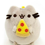 GUND Pusheen Snackable Pizza Cat Plush Stuffed Animal Backpack Clip, Gray, 5"