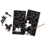 Melissa & Doug Fairy Fantasy: Scratch Art Stickers Pack & 1 Scratch Art Mini-Pad Bundle (05826)