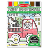 Melissa & Doug 5 Item Bundle 4166 Princess, 4165 Farm Animals, 4164 Vehicles, and 3762 Pink Paint with Water Kids' Art Pads + Free Activity Book