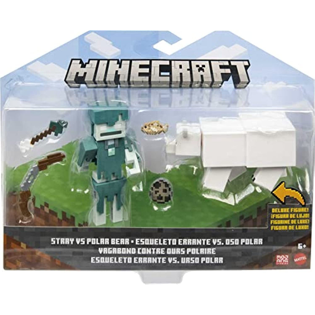 Mattel Minecraft Craft-a-Block 2-Pk, Action Figures (Stray vs Polar Bear)