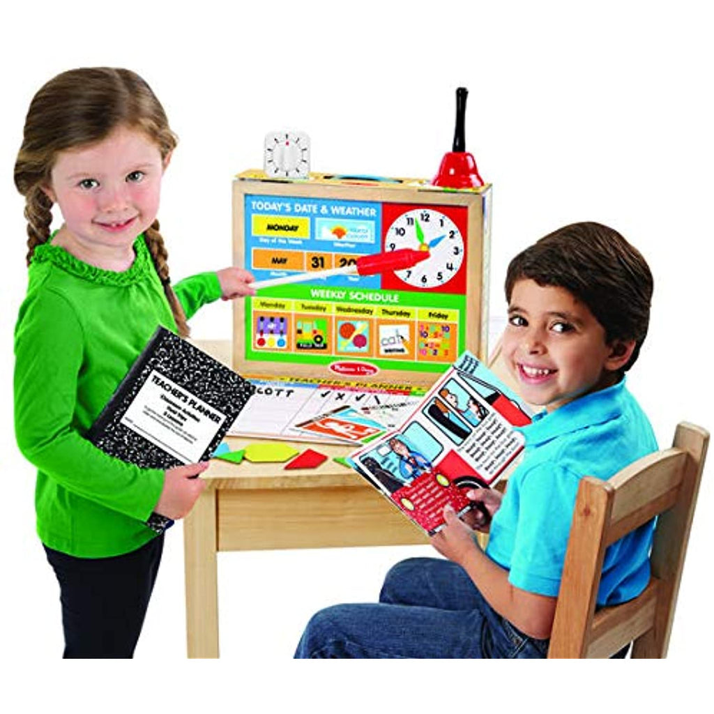 Melissa & Doug School Time Play Set +Free Scratch Art Mini-Pad Bundle (8514)