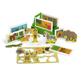 Melissa & Doug Magnetivity Magnetic Tiles Building Playset – Safari Rescue Truck Vehicle (6 Panels, 28 Accessory Magnets, STEM Toy)