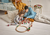 BRIO World  33424 - Classic Deluxe Railway Set - 25 Piece Wood Train Set with Accessories and Wooden Tracks for Kids Ages 2 and Up