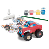 Melissa & Doug Paint & Decorate Your Own Wooden Vehicles Craft Kit 2 Pack – Monster Truck, Train
