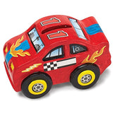 Melissa & Doug Race Car Bank: Decorate-Your-Own Kit & 1 Scratch Art Mini-Pad Bundle (08863)