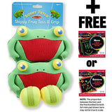 Melissa & Doug Skippy Frog Toss & Grip Action Game: Sunny Patch Outdoor Play Series & 1 Scratch Art Mini-Pad Bundle (06683)