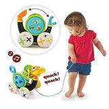 Push Pull Along Toy for Baby, Duck Whistles As Toddlers Pull It With Bead Coaster Developmental Toys For Ages 1-3 Years