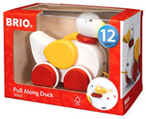BRIO World - 30323 Pull Along Duck Baby Toy | The Perfect Playmate for Your Toddler,White