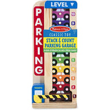 Melissa & Doug Wooden Stack & Count Parking Garage Classic Toy + Free Scratch Art Mini-Pad Bundle [51828]