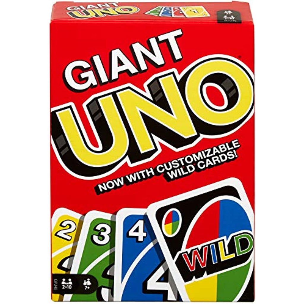 Mattel Giant UNO Family Card Game with 108 Oversized Cards and Instructions, Great Gift for Kids Ages 7 Years and Older