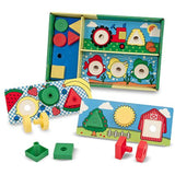 Melissa & Doug Sort! Arrange! Attach! Nuts & Bolts Board & 1 Scratch Art Mini-Pad Bundle (02433)