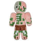 JINX Minecraft Zombie Pigman Plush Stuffed Toy, Multi-Colored, 12" Tall
