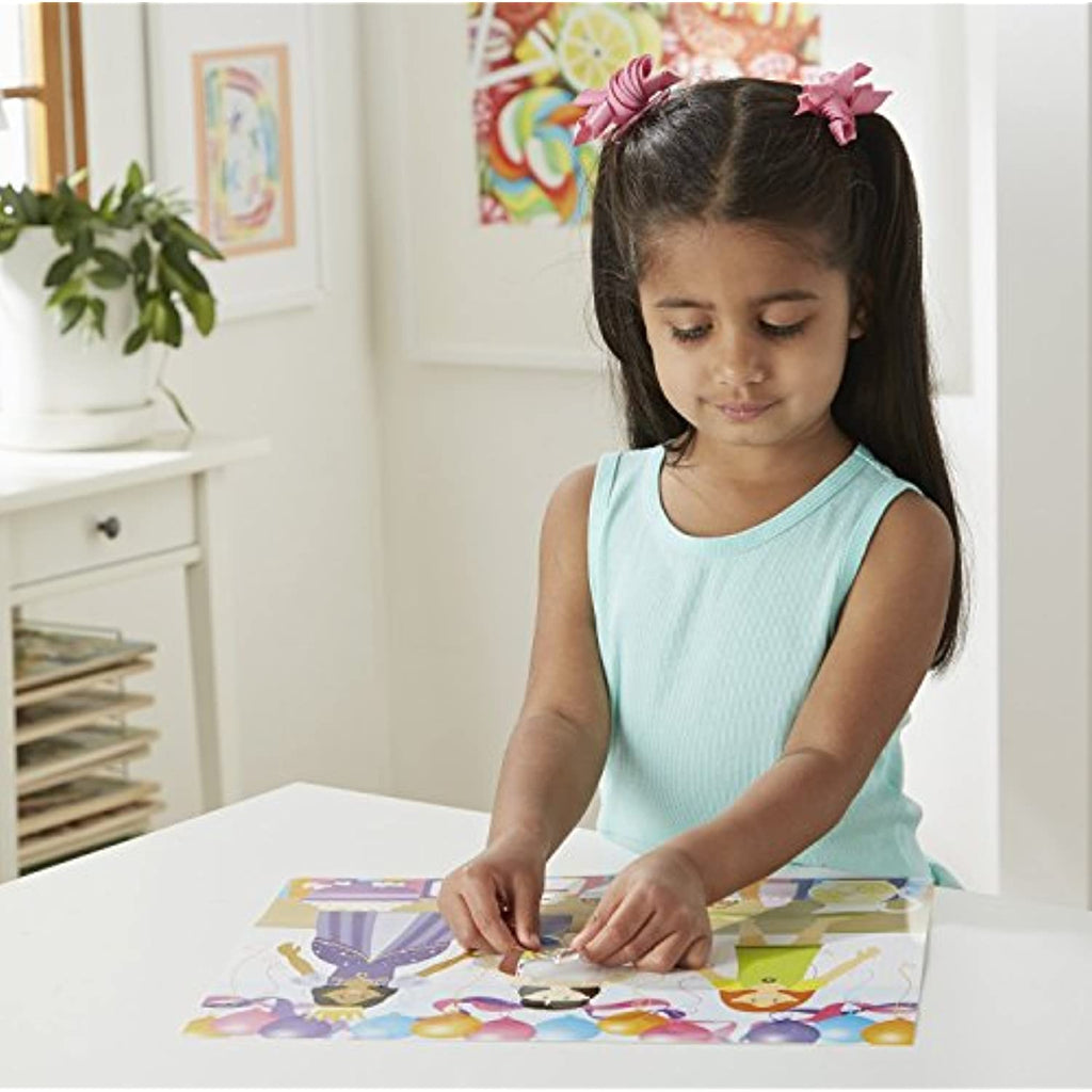 Melissa & Doug Dress-Up: Reusable Sticker Pad & 1 Scratch Art Mini-Pad Bundle (04198)