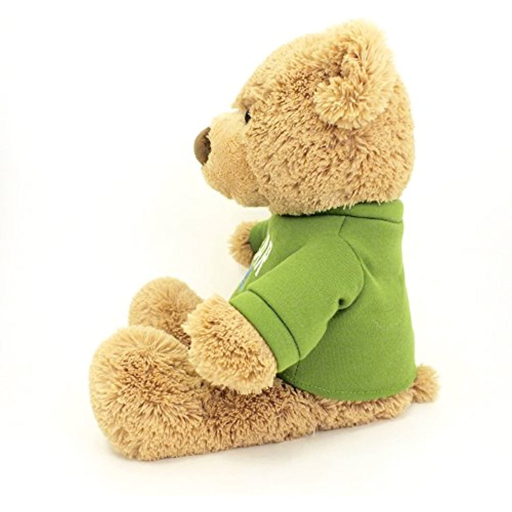 GUND Bear Hugs Green T-Shirt Teddy Bear Stuffed Animal Plush, Tan, 12.5"