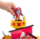 Fisher-Price Imaginext Shark Bite Pirate Ship, Roll from one swashbuckling adventure to the next with this pirate ship playset featuring shark biting action!