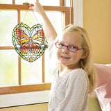 Melissa & Doug Butterfly: Stained Glass Made Easy Series & 1 Scratch Art Mini-Pad Bundle (09295)