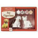 Melissa & Doug Pet Figurines Decorate-Your-Own Kit & 1 Scratch Art Mini-Pad Bundle (08866)