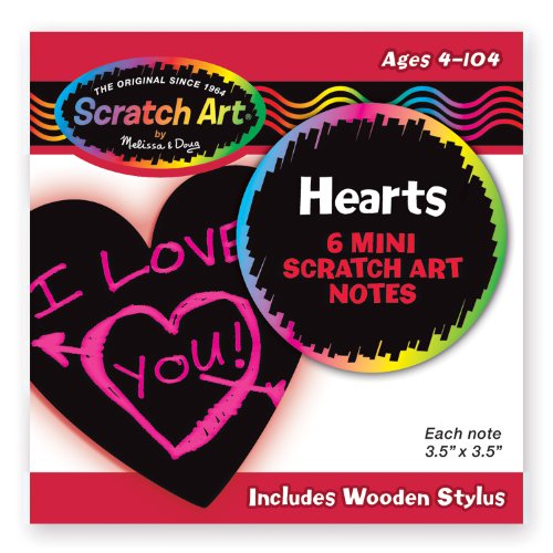 Melissa & Doug Heart-Shaped Mini Scratch Art Notes