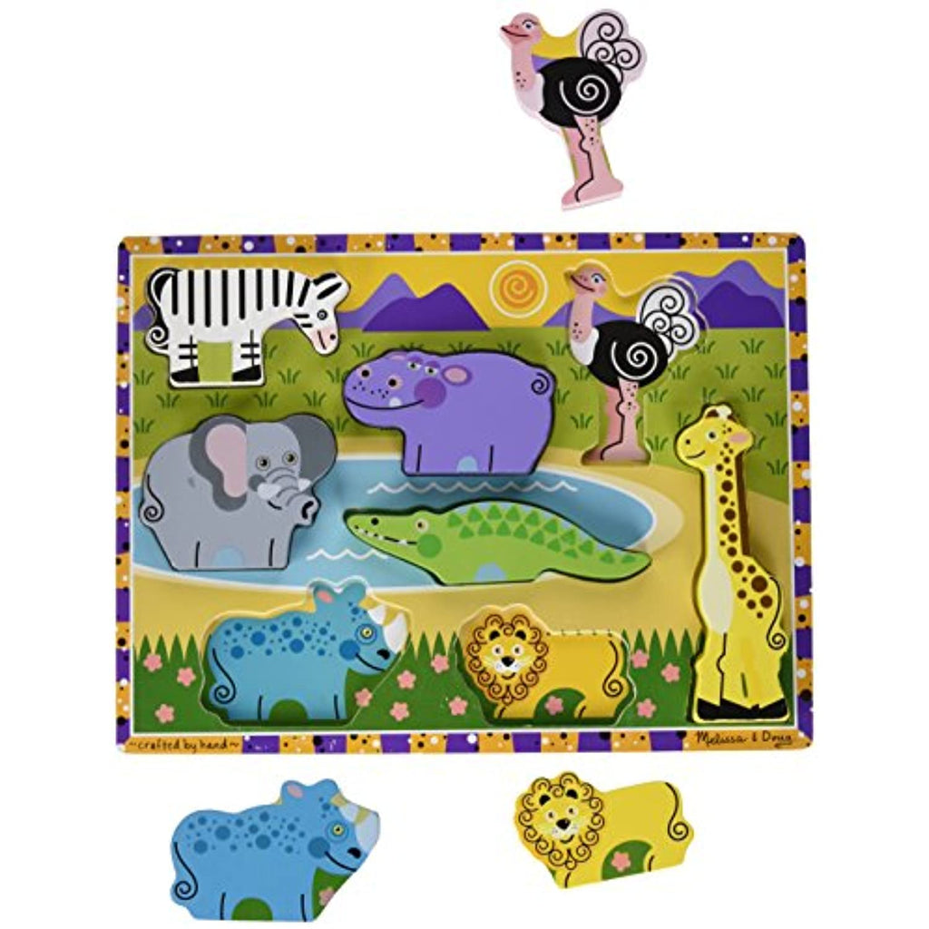 Melissa & Doug Safari Chunky Puzzle (Set of 3)