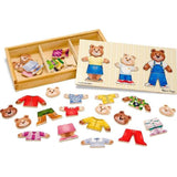 Melissa & Doug Wooden Bear Family Dress-Up Puzzle & 1 Scratch Art Mini-Pad Bundle (03770)
