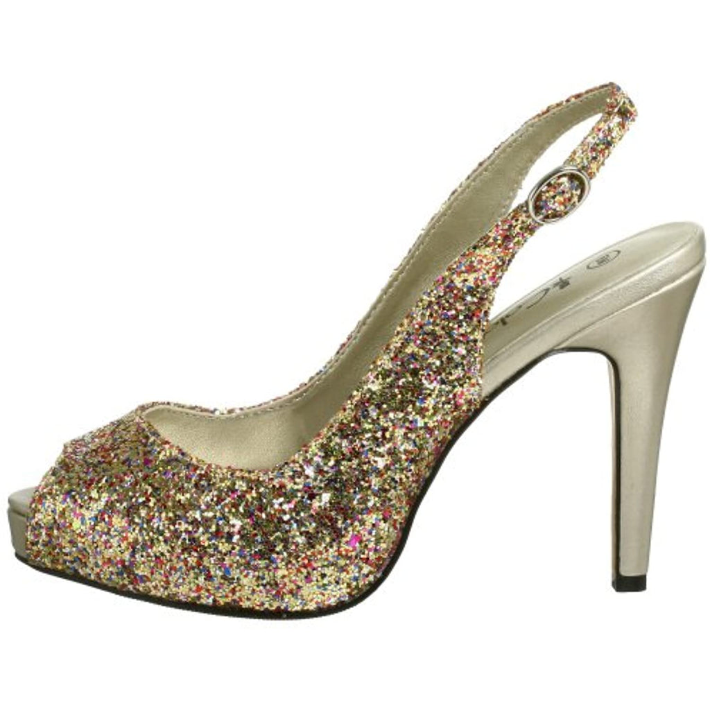 Coloriffics Women's Gala Pump,Gold Multi Glitter,6 M