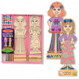 Fashion Dolls: Wooden Magnetic Fashions Fashions Decorate-Your-Own Kit + FREE Melissa & Doug Scratch Art Mini-Pad Bundle [42437]