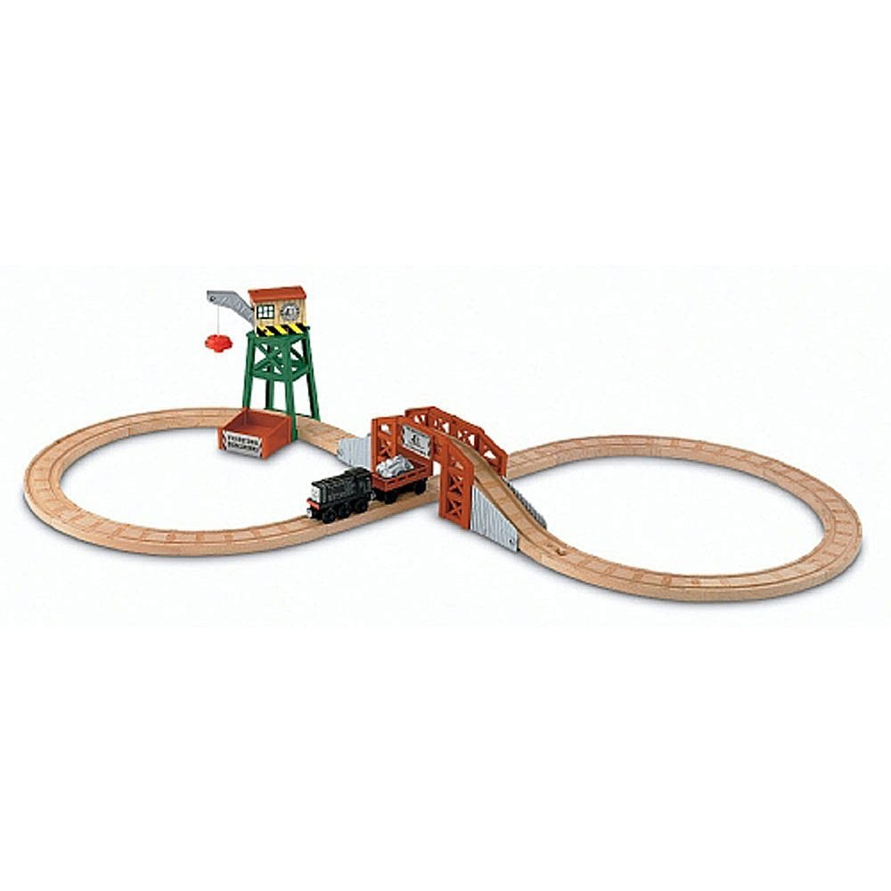 Fisher Price Thomas & Friends Wooden Railway Figure 8 Diesel Works Playset Y5194